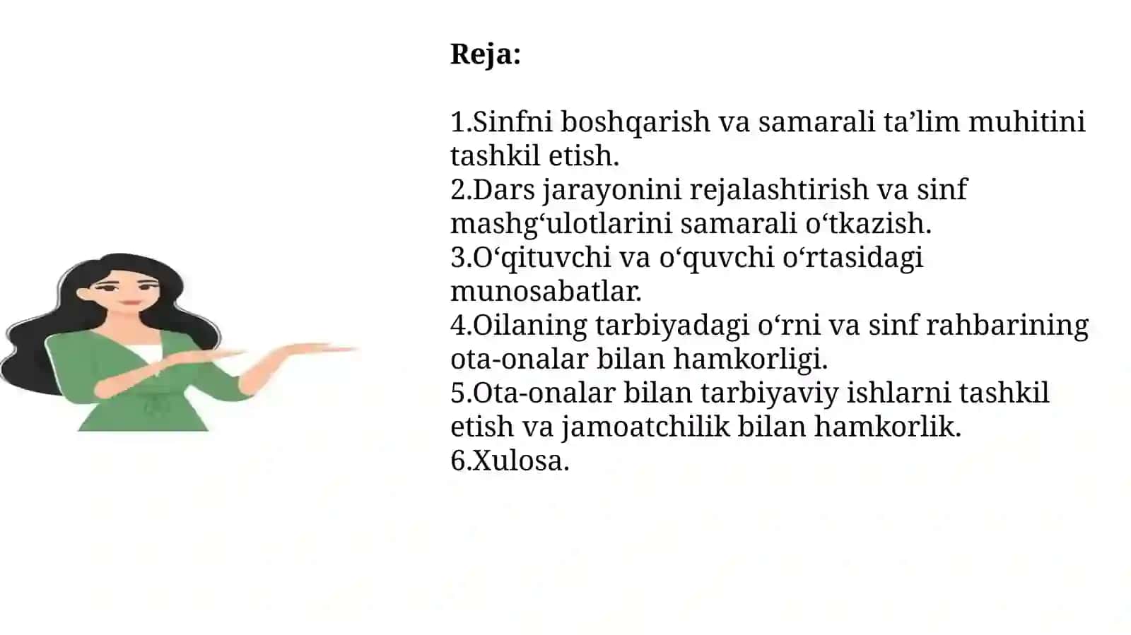 O’qituvchining sinfniboshqarishi oliviy mas’uliyati 2