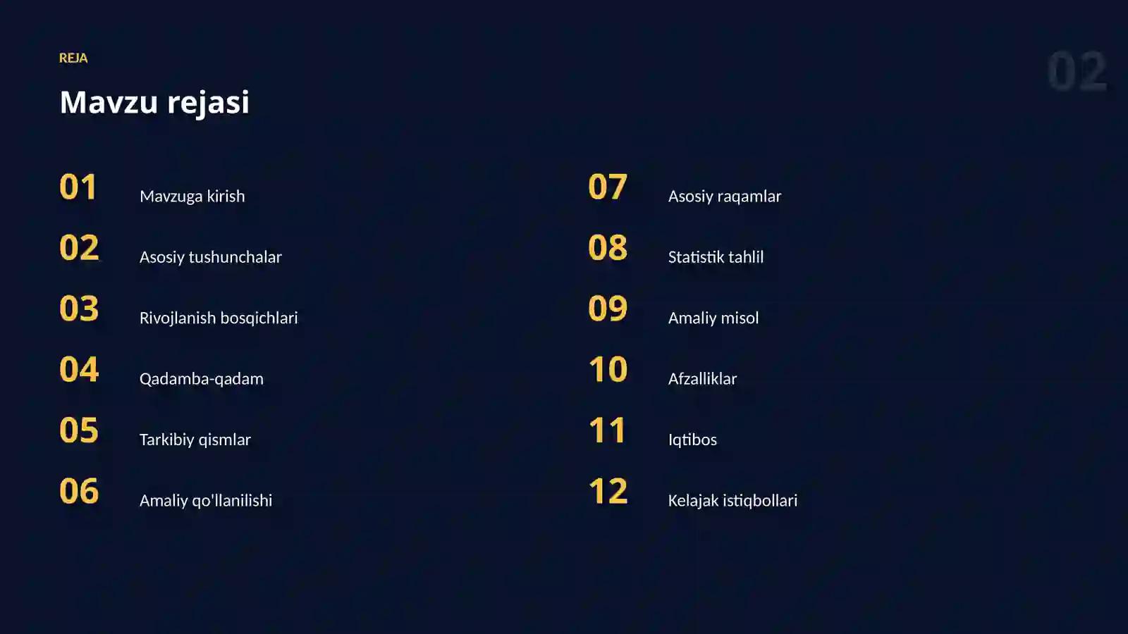 AI MA'LUMOTLAR BILAN ISHLASH 2