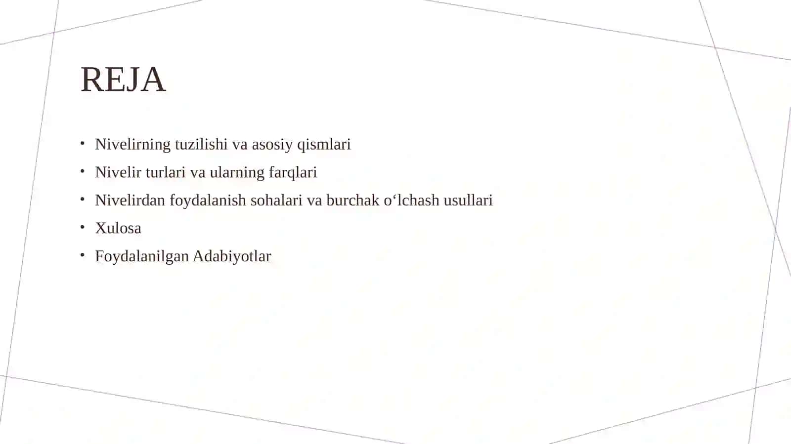 NIVELIR, NIVELIR BILAN BURCHAK ULCHASH 2