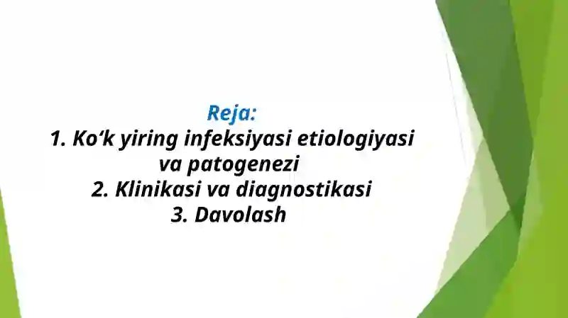 Ko’k yiringli infeksiyasi 2