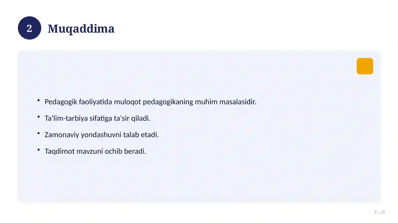 Pedagogik faoliyatida muloqot 2