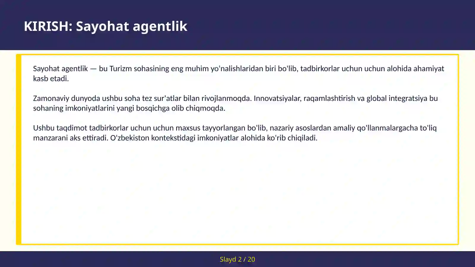 Sayohat agentlik 2
