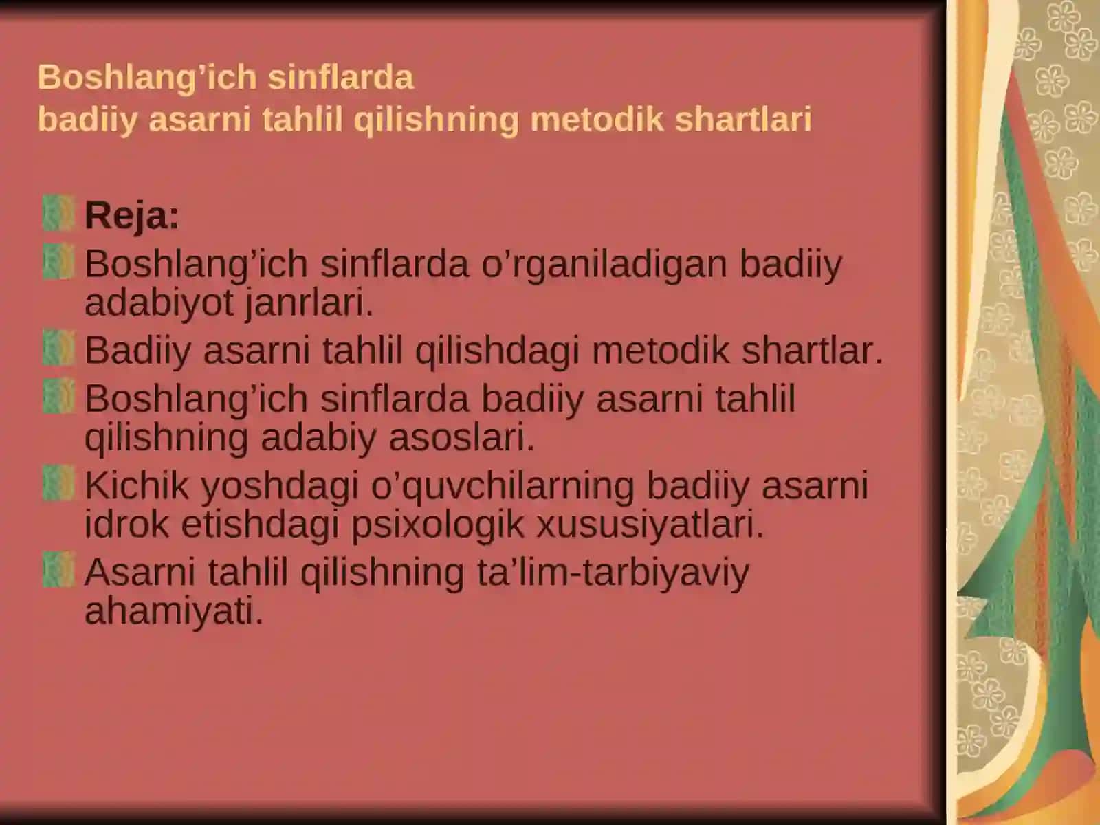 Badiiy asarni tahlil qilishning metodik shartlari 2