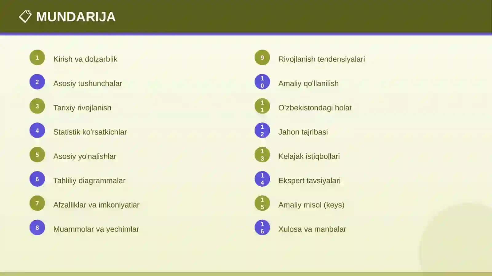 MUSTAQILLIK DAVRI Kelajak tendensiyalari 2