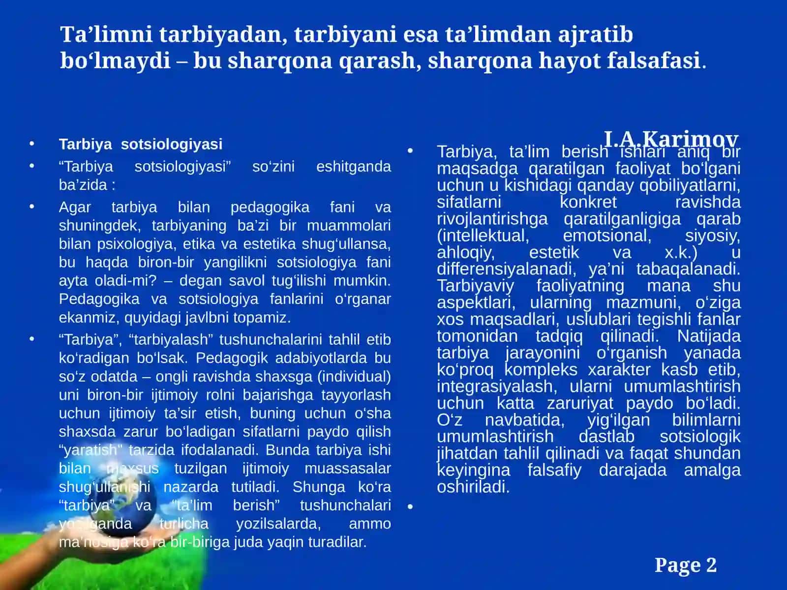 Tarbiya maqsadi va vazifalari 2