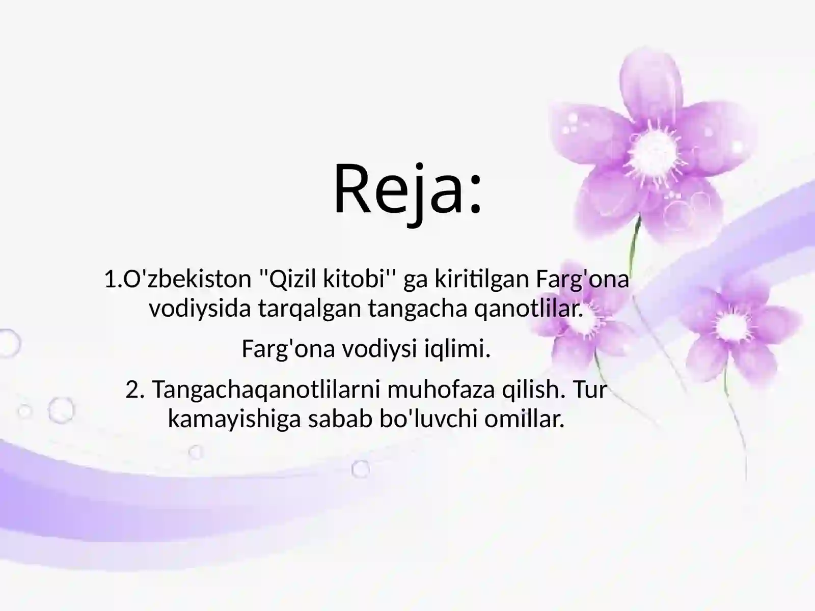 O'zbekiston "Qizilkitobi" gakiritilgan Farg'ona vodiysi datarqalgan tangachaqanotlilar va killarining bio-ekologik xususiyatlari 2