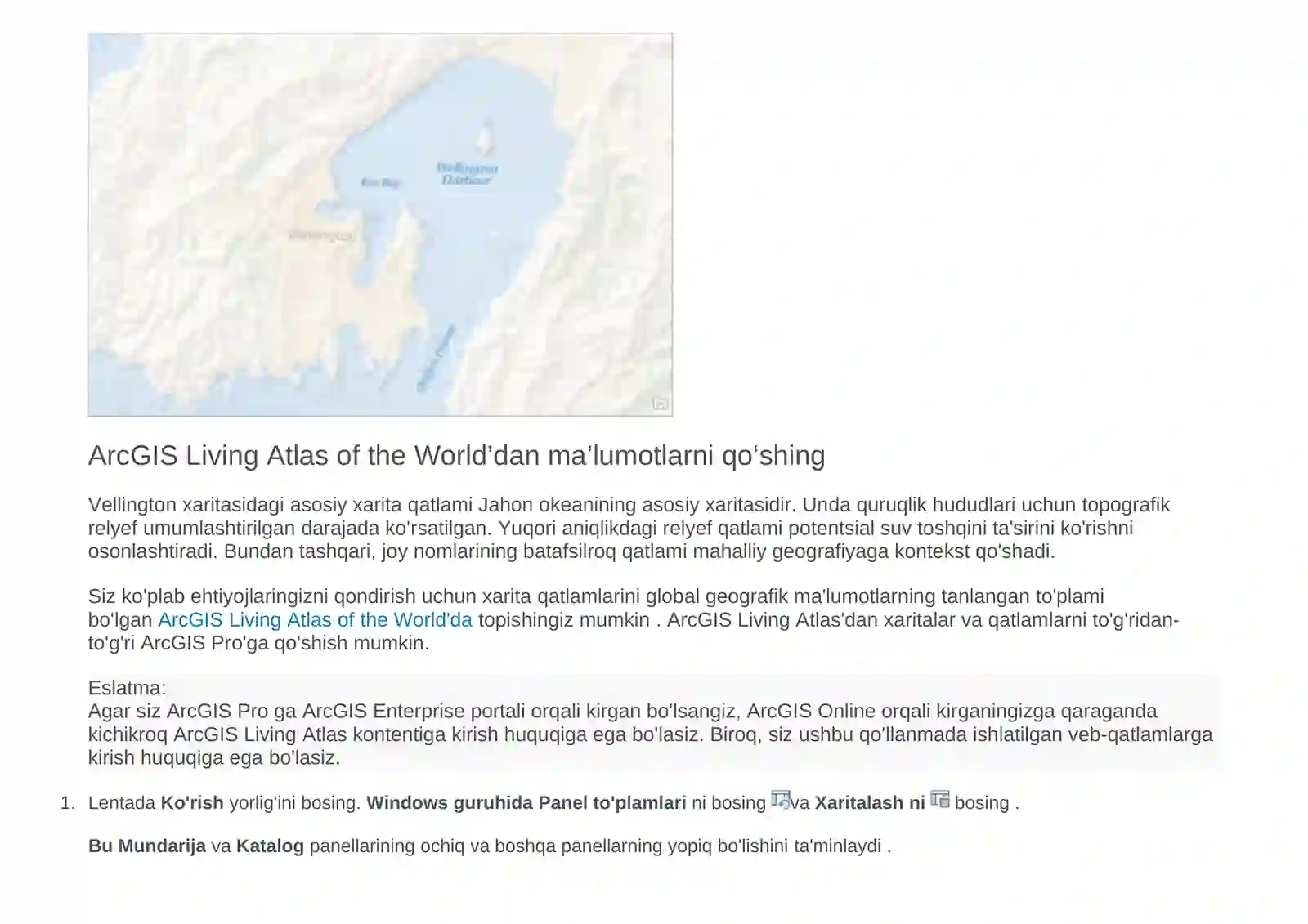 ArcGIS Pro dasturi 2
