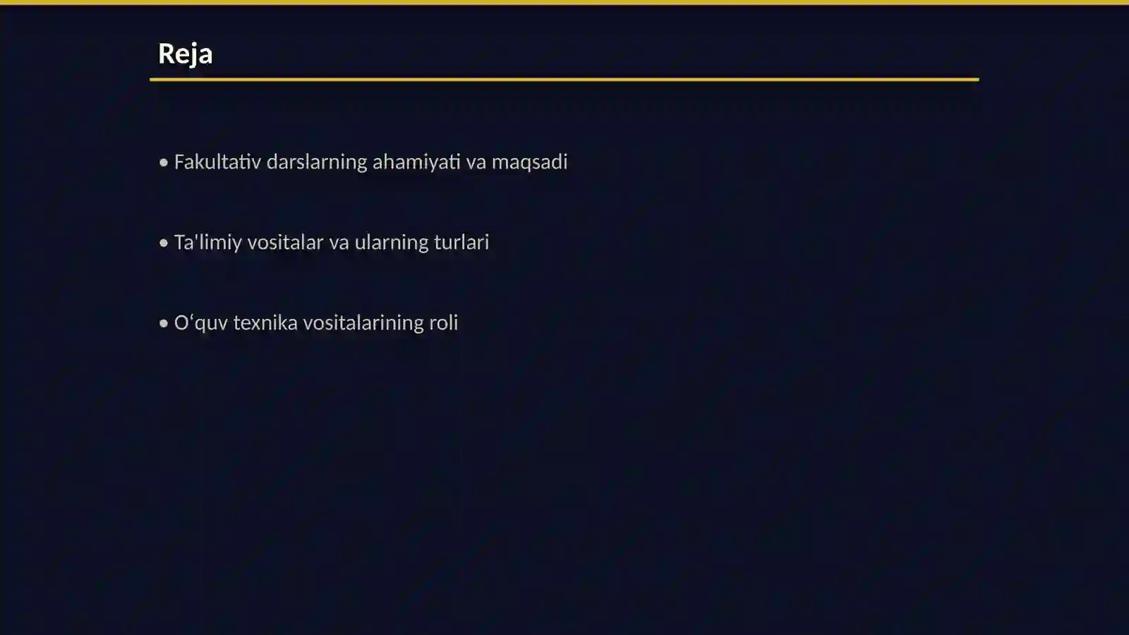 Fakultativ darslarni tashkil etish 2