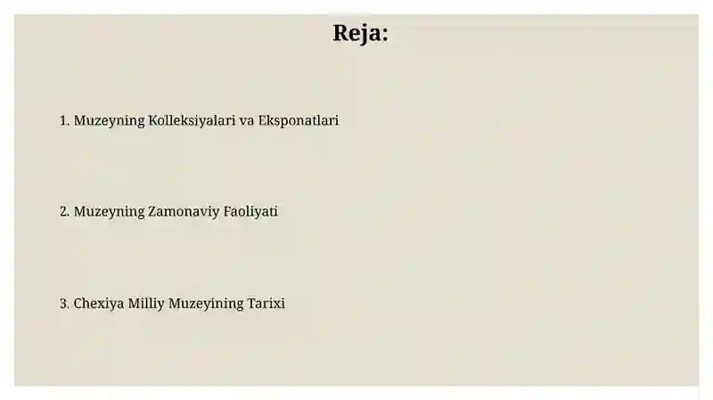 Chexiya Milliy Muzeyi 2