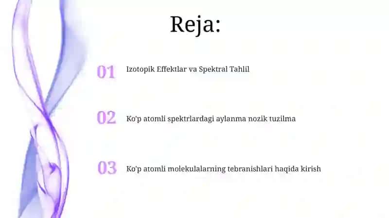 Ko'p atomli molekulalarning tebranma-aylanma spektrlari 2