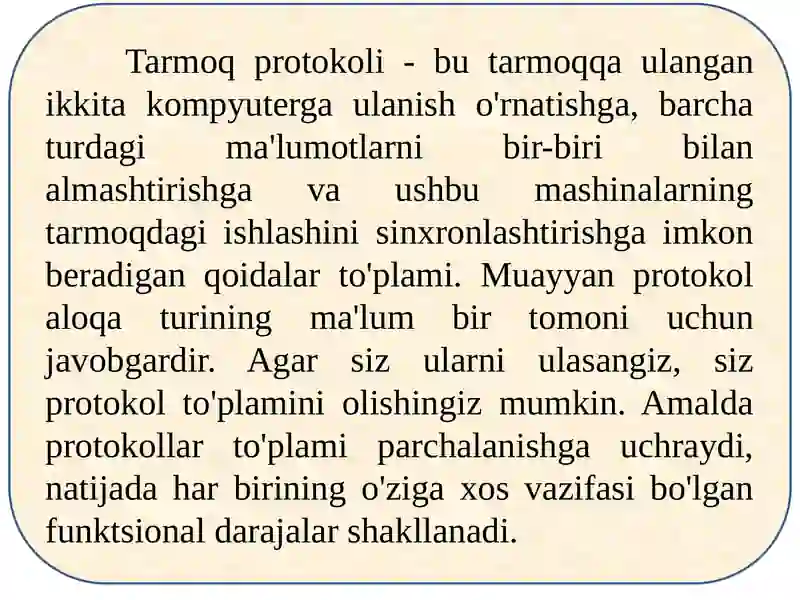 Tarmoqprotokollari 2