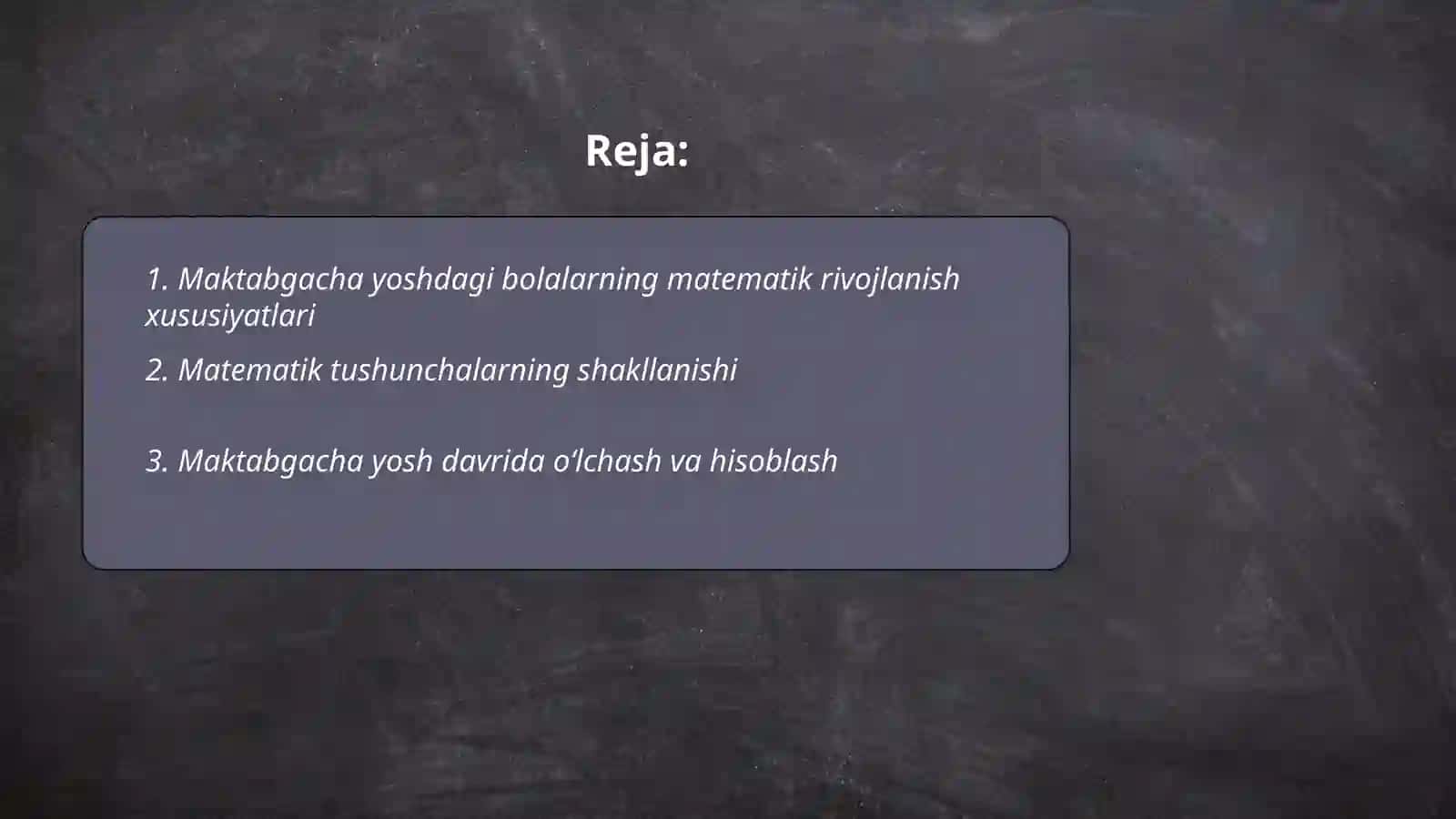 Maktabgacha yoahdagi bolalarni matematik rivojlanishini nazariy asoslari 2