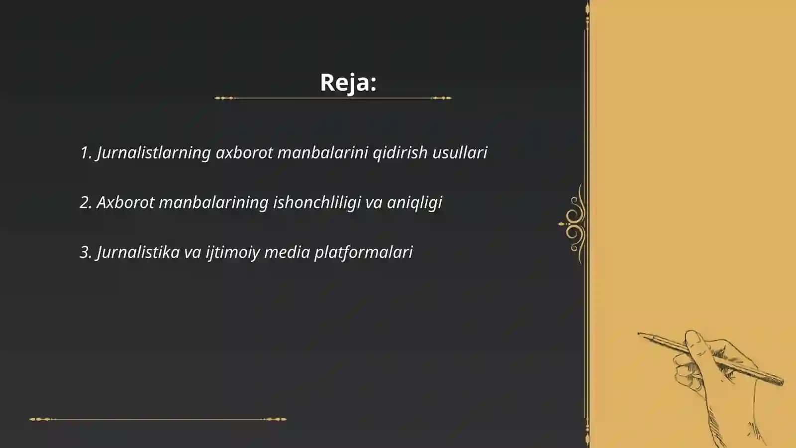 Jurnalist va uning axborot manbalari 2