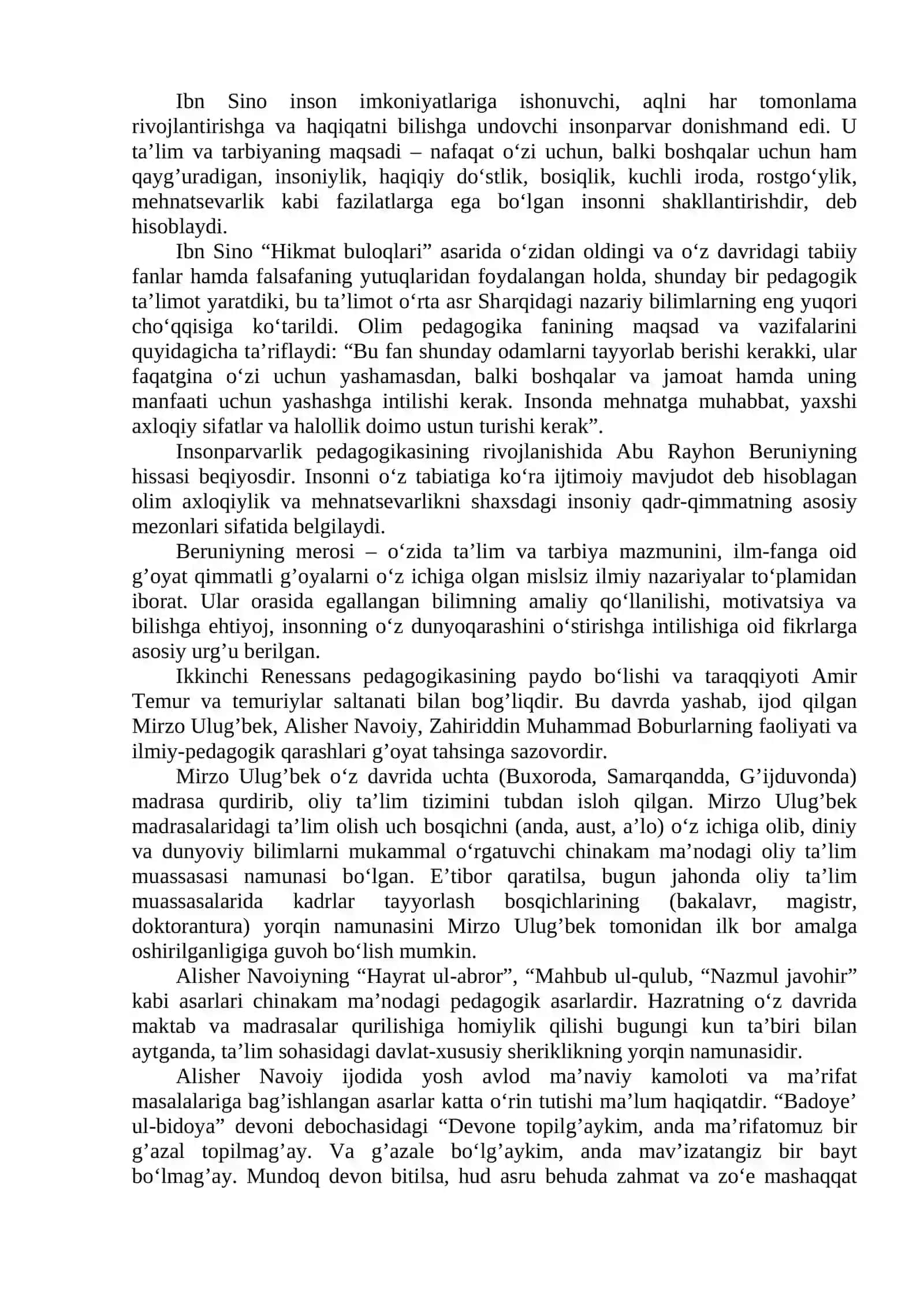 UCHINCHI RENESSANS – YANGI O‘ZBEKISTON 2