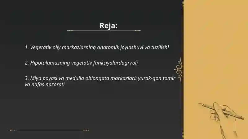 Vegetativ oliy markazlar va ularning funksional ahamiyati 2