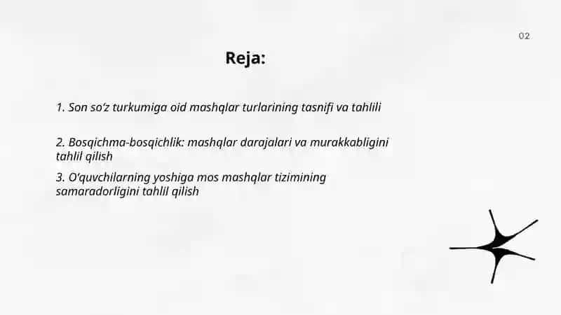 Son soʻz turkumini oʻrgatishdagi mashqlar tizimini tahlil qilish 2