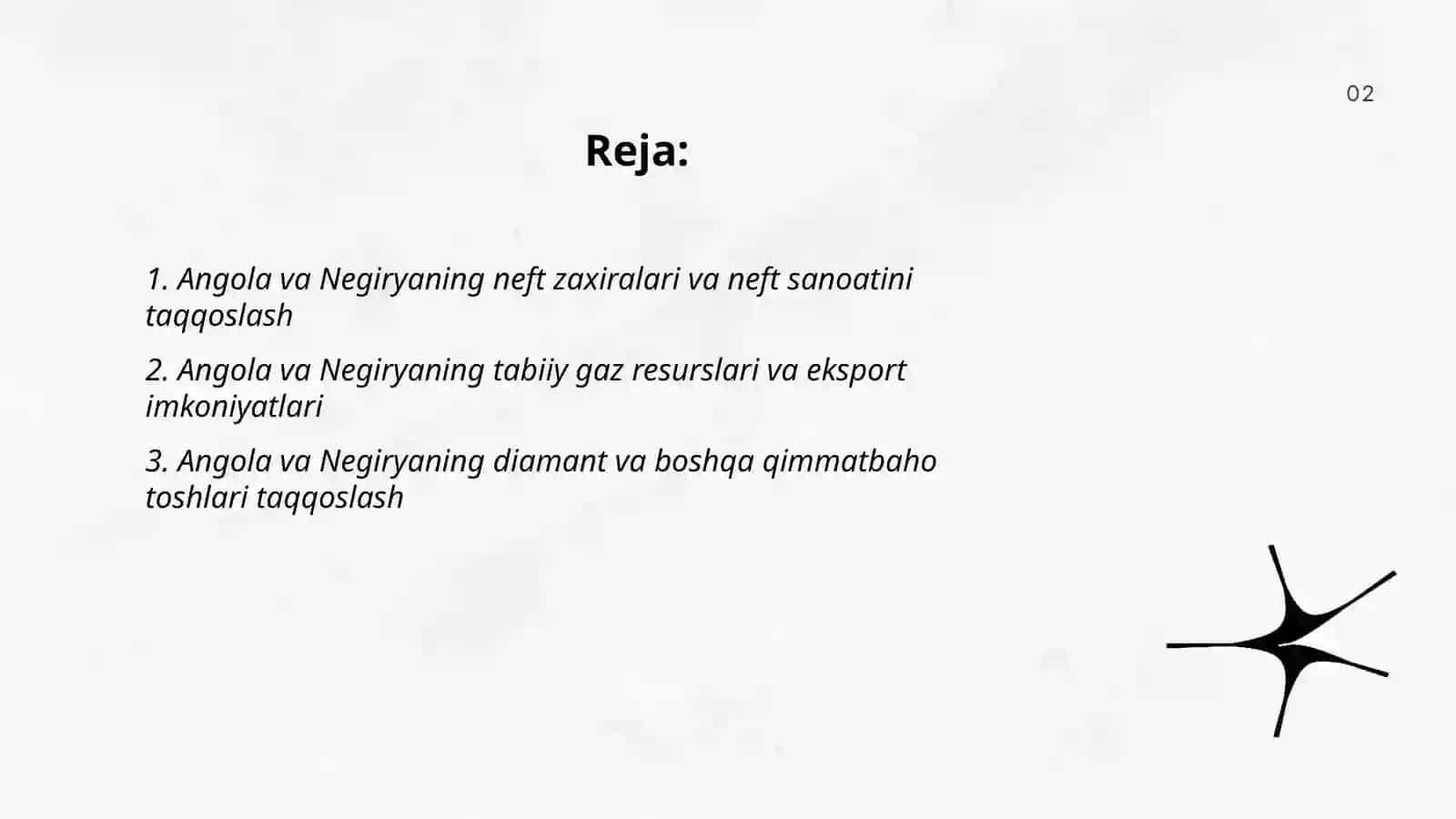 Angola va Negiryaning tabiy boyliklarini taqoslah 2