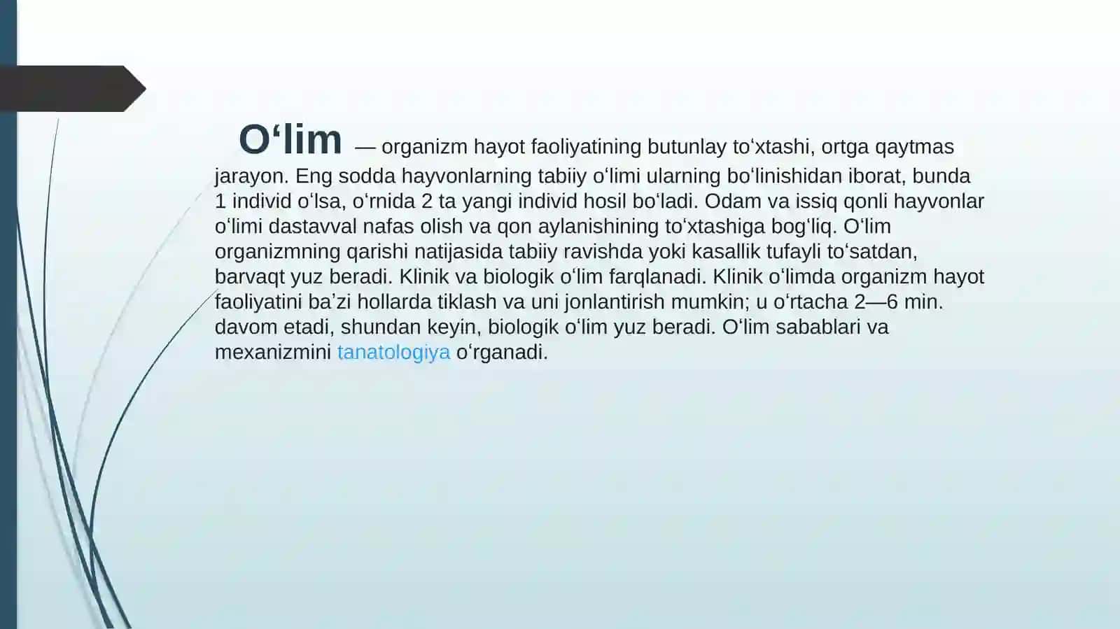 O’lim haqida tushunchalar 2