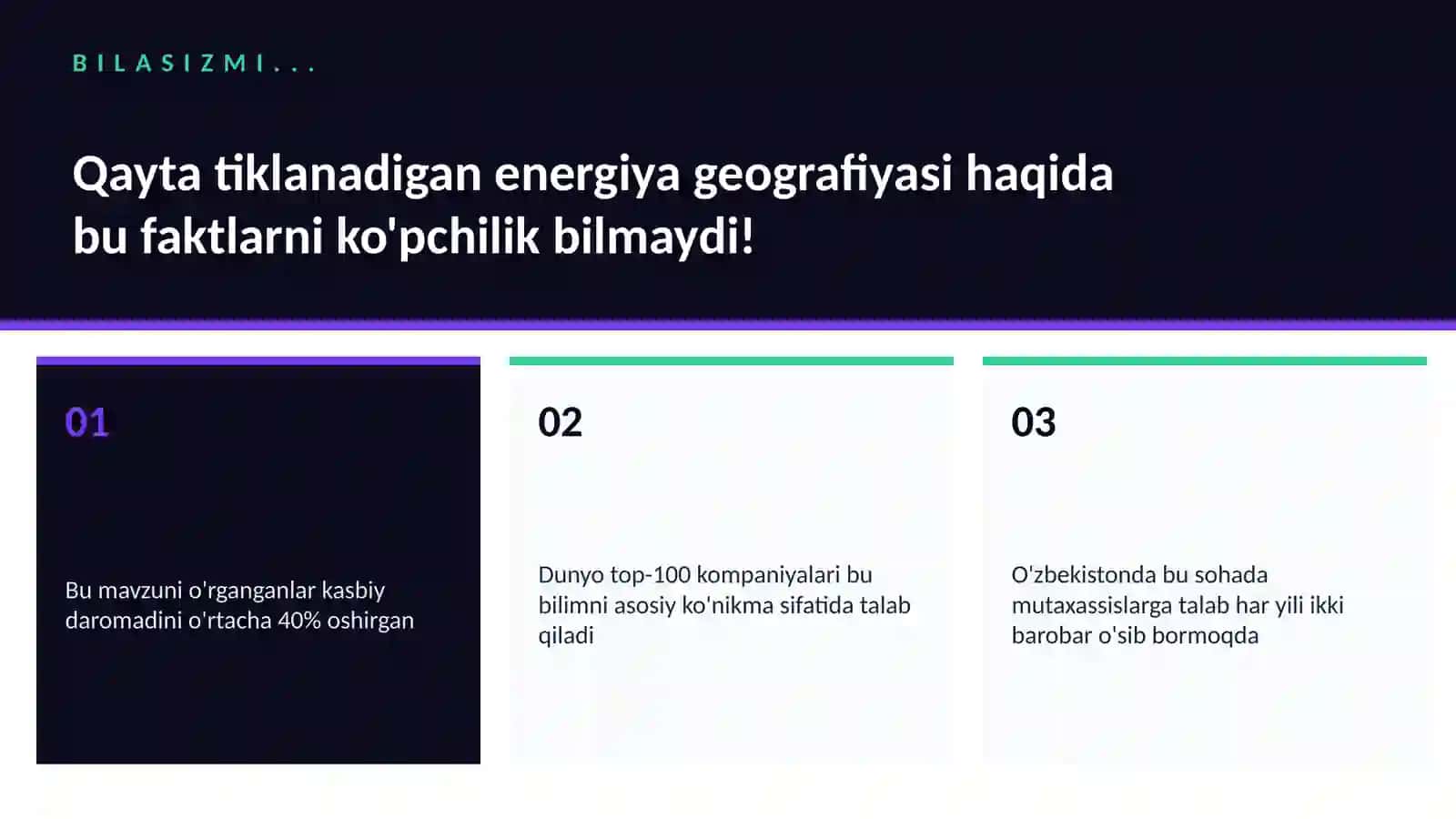 Qayta tiklanadigan energiya geografiyasi 2