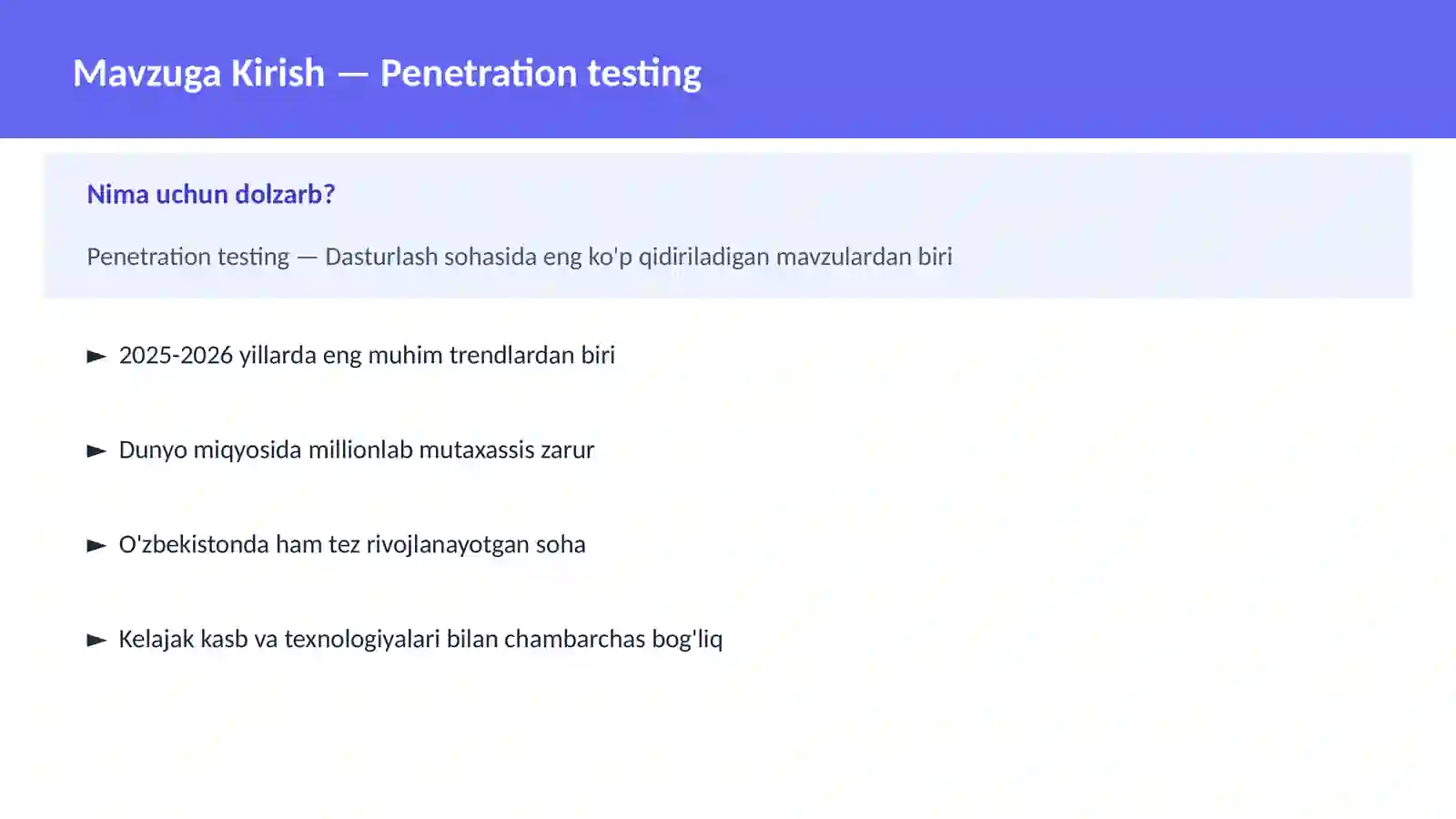 Penetration testing 2