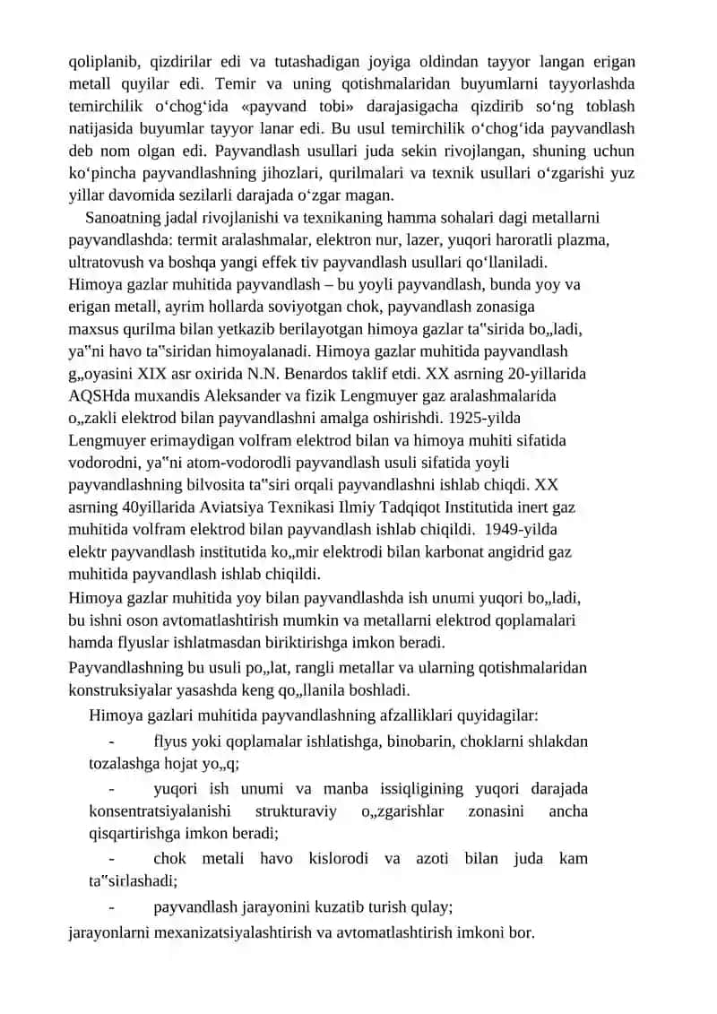 Payvandlash Texnologiyasi 2