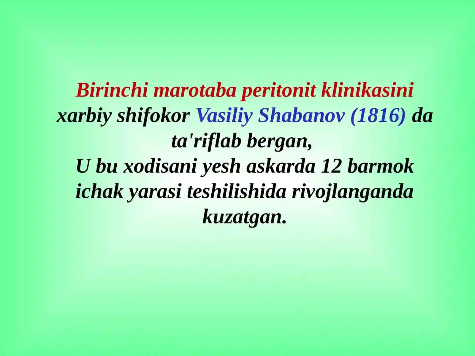 O‘tkir peritonit 2