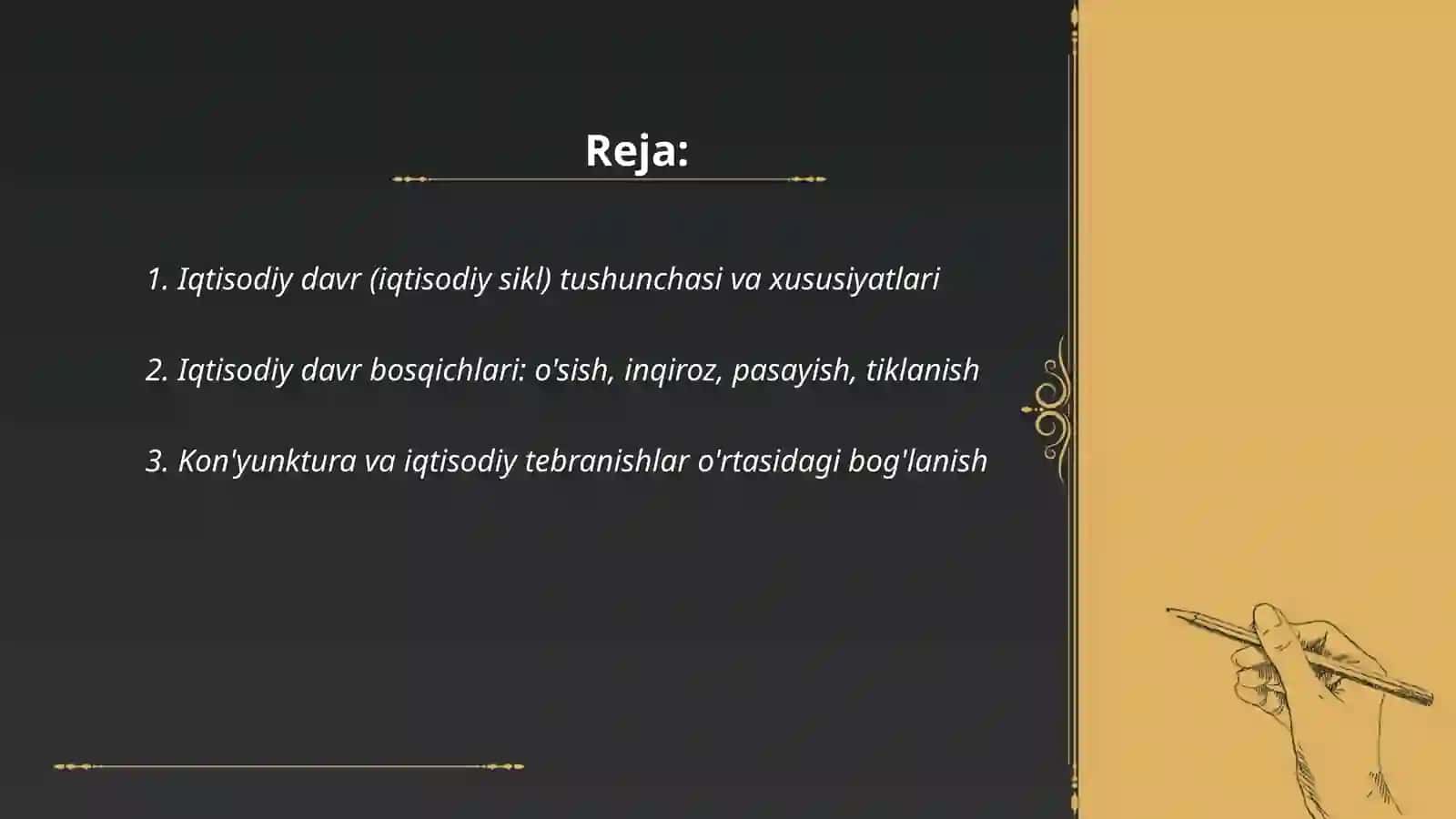 Iqtisodiy davir va iqtisodiy tebranishlar 2
