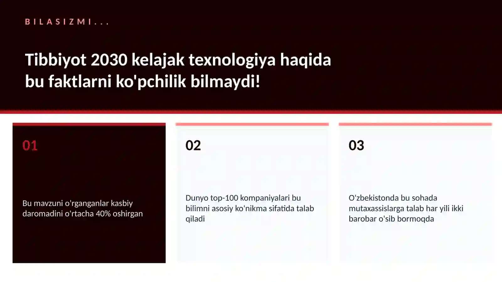 TIBBIYOT 2030 KELAJAK TEXNOLOGIYA 2