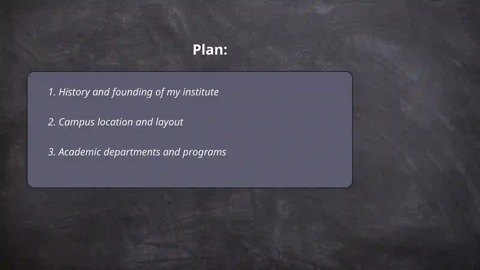 My institute 2