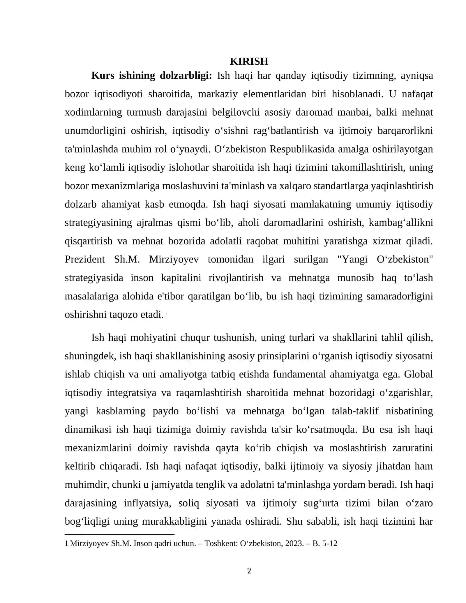 "ISH HAQI: MOHIYATI, TURLARI VA PRINSIPLARI" 2