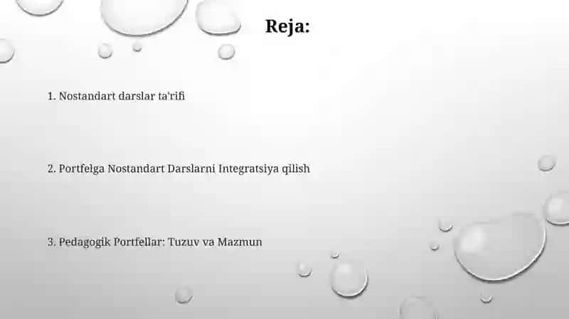 Nostandart darslar o'ziga xos xususiyatlari 2