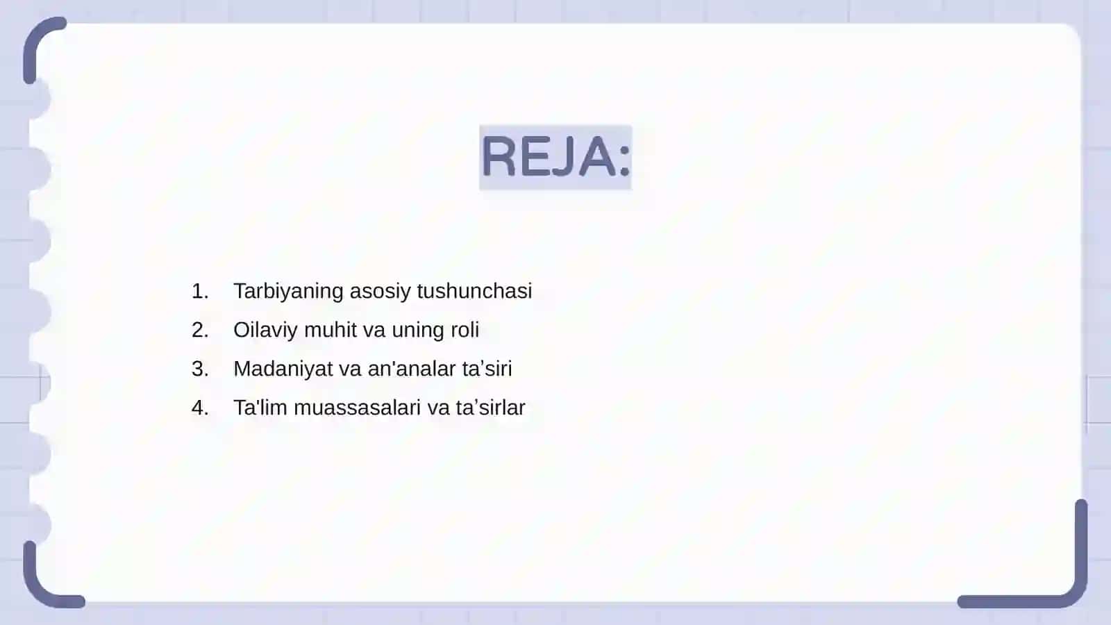 Tarbiyaga taʼsir etuvchi omillar 2
