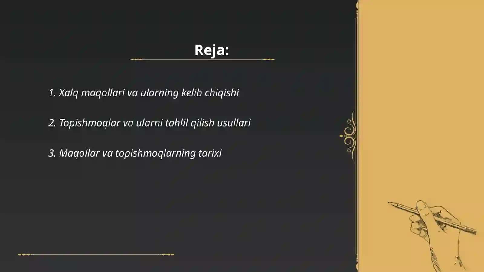 Xalq maqollari va topishmoqlari tahlili 2