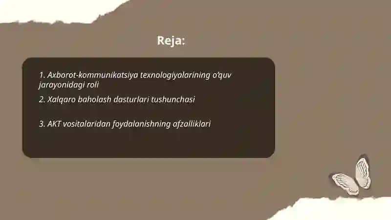 Xalqaro baholash dasturlariga tayyorgarlik jarayonida zamonaviy axborot-kommunikatsiya texnologiyalarini qo‘llash 2