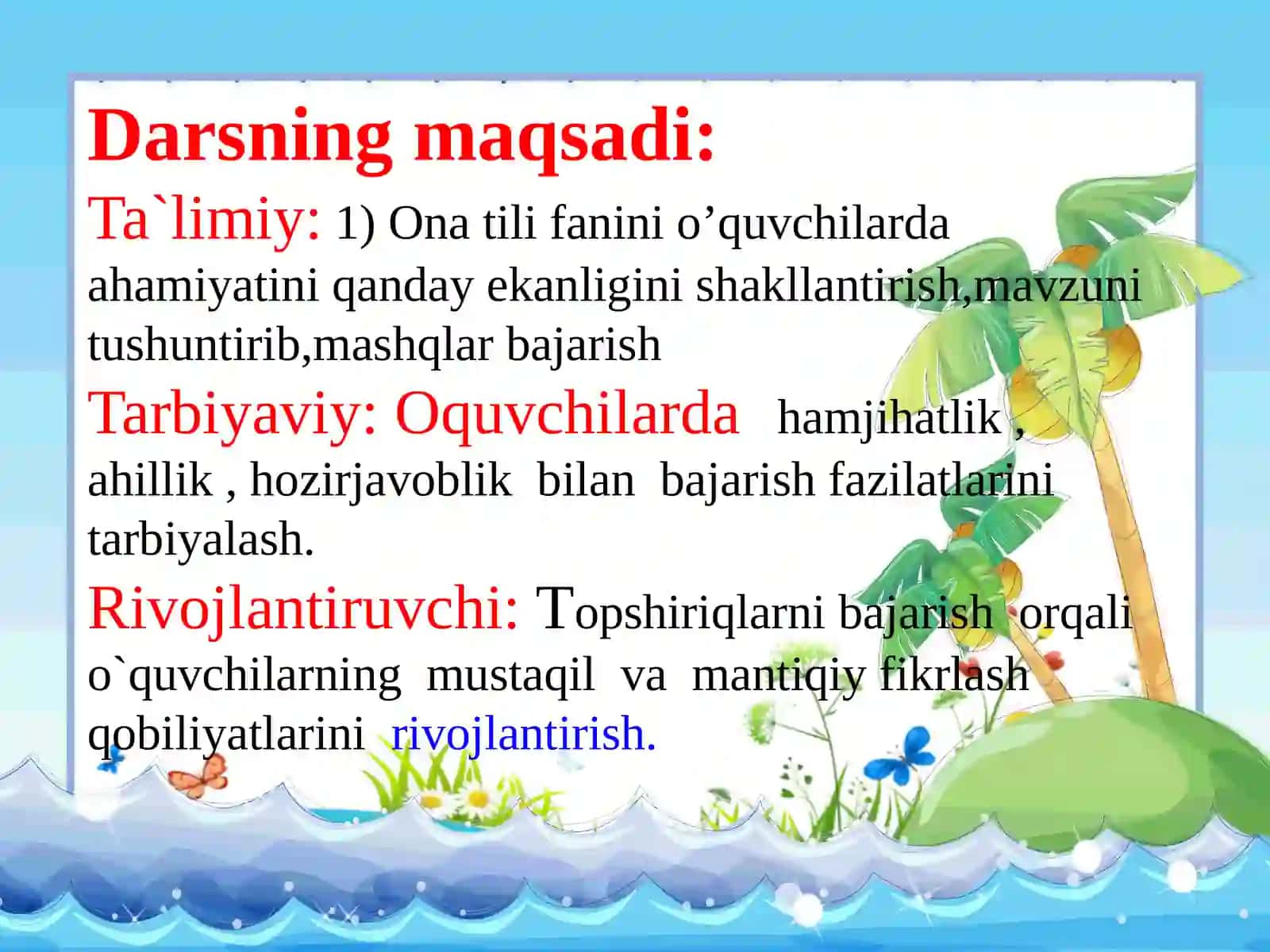 ona tili fanidan soatlik dars ishlanmasi 2