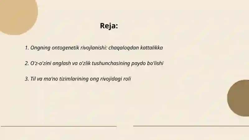 Ong taraqqiyoti va ongsizlik 2