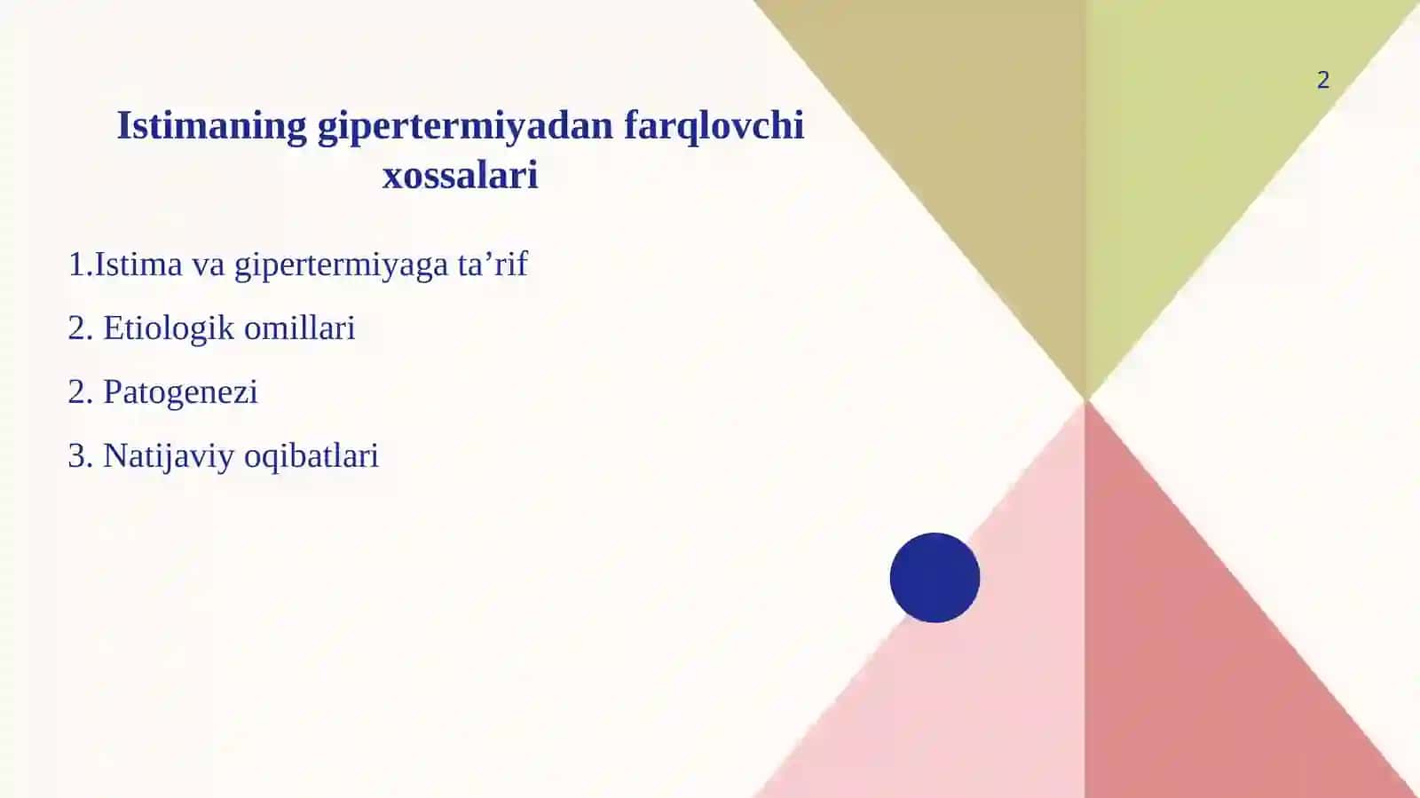 Patologik Fiziologiya Fanidan Mustaqil Ta’lim 2