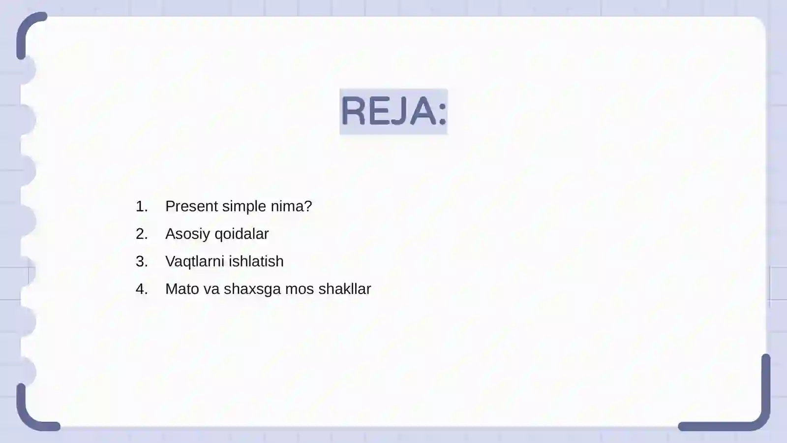 Present simple 2