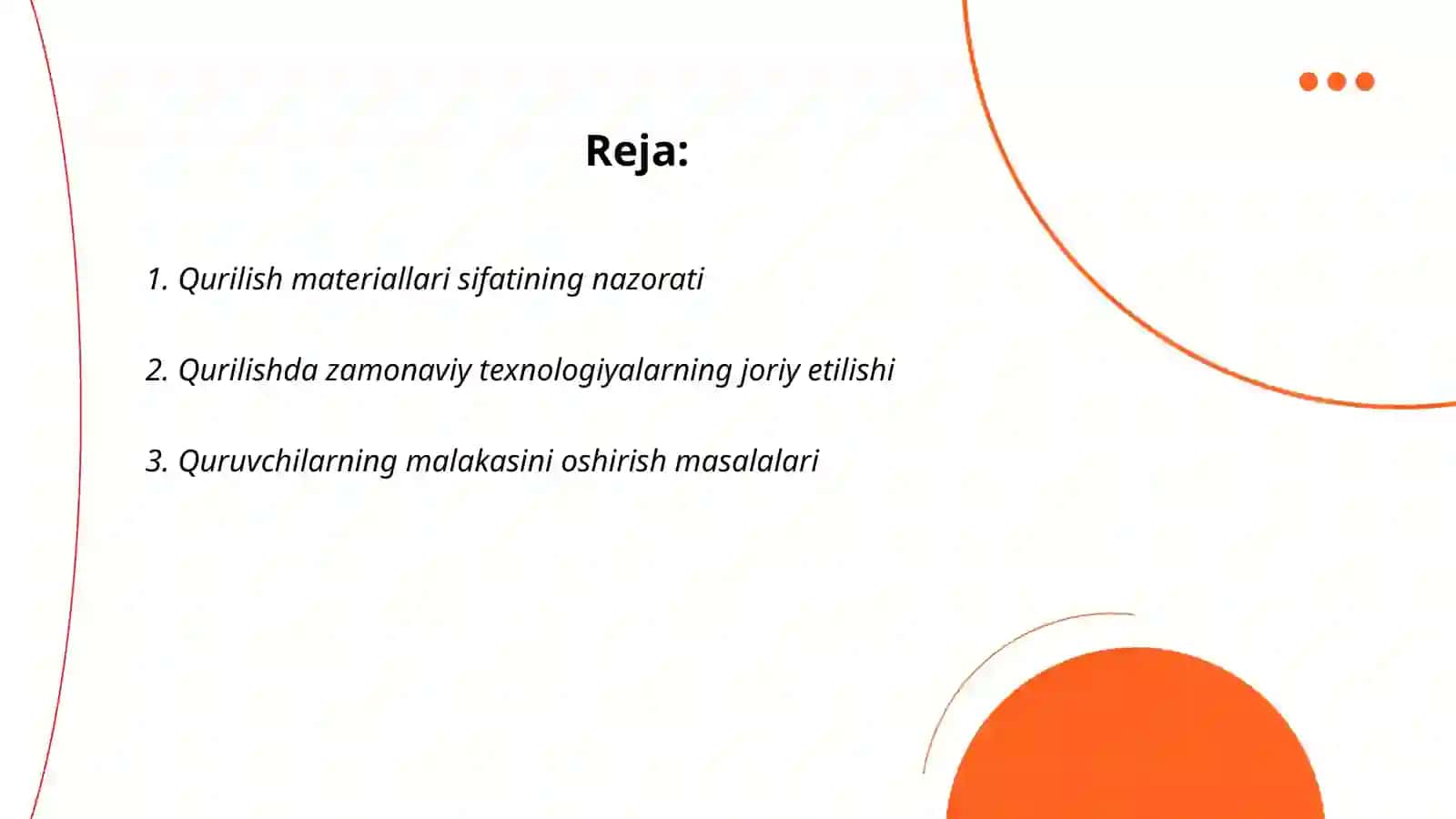 Oʻzbekistonda qurilish sohasidagi asosiy muammolar va tendensiyalar 2