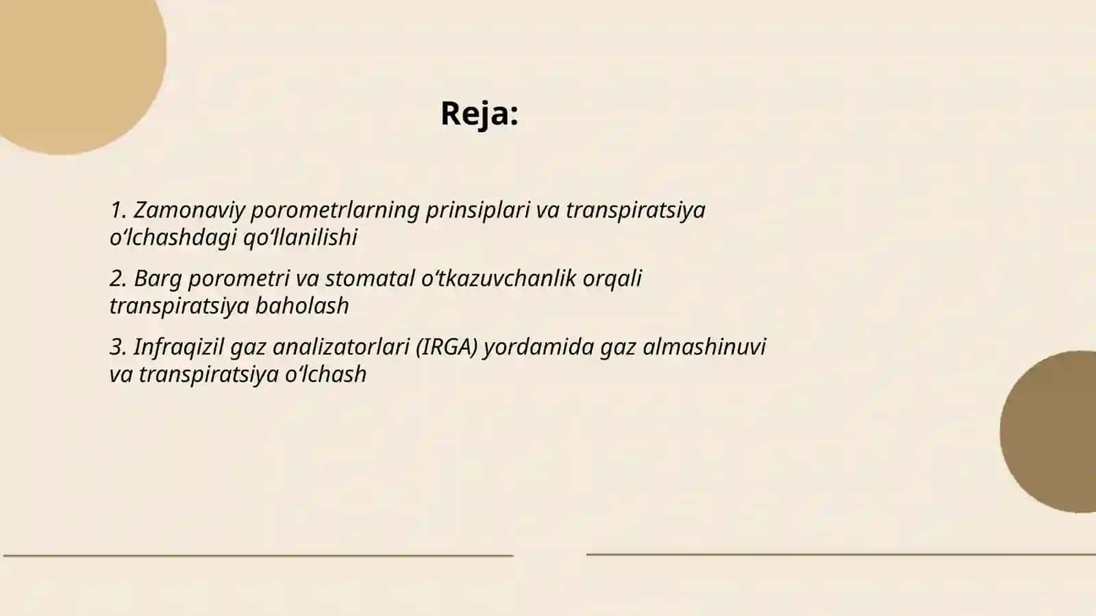 Transpiratsiya jadalligini aniqlashda zamonaviy asbob uskunalardan foydalanish 2