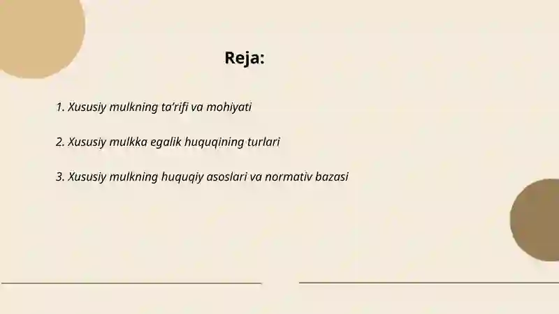 Xususiy mulk 2