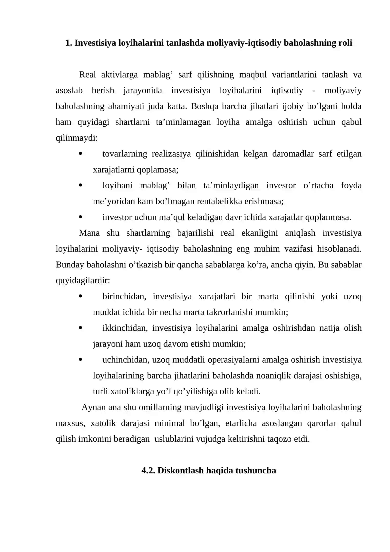 Invеstisiya lоyihаlаrini mоliyaviy-iqtisоdiy bаhоlаshning uslubiy аsоslаri 2