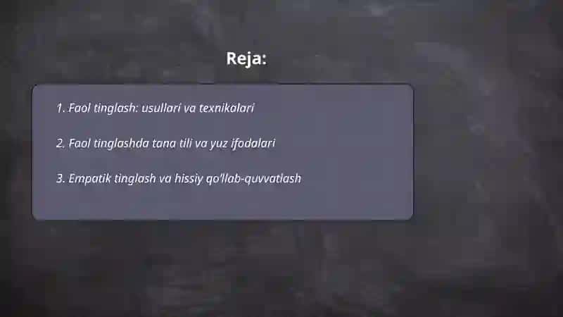 Muloqotda tinglash va sukut madaniyati 2