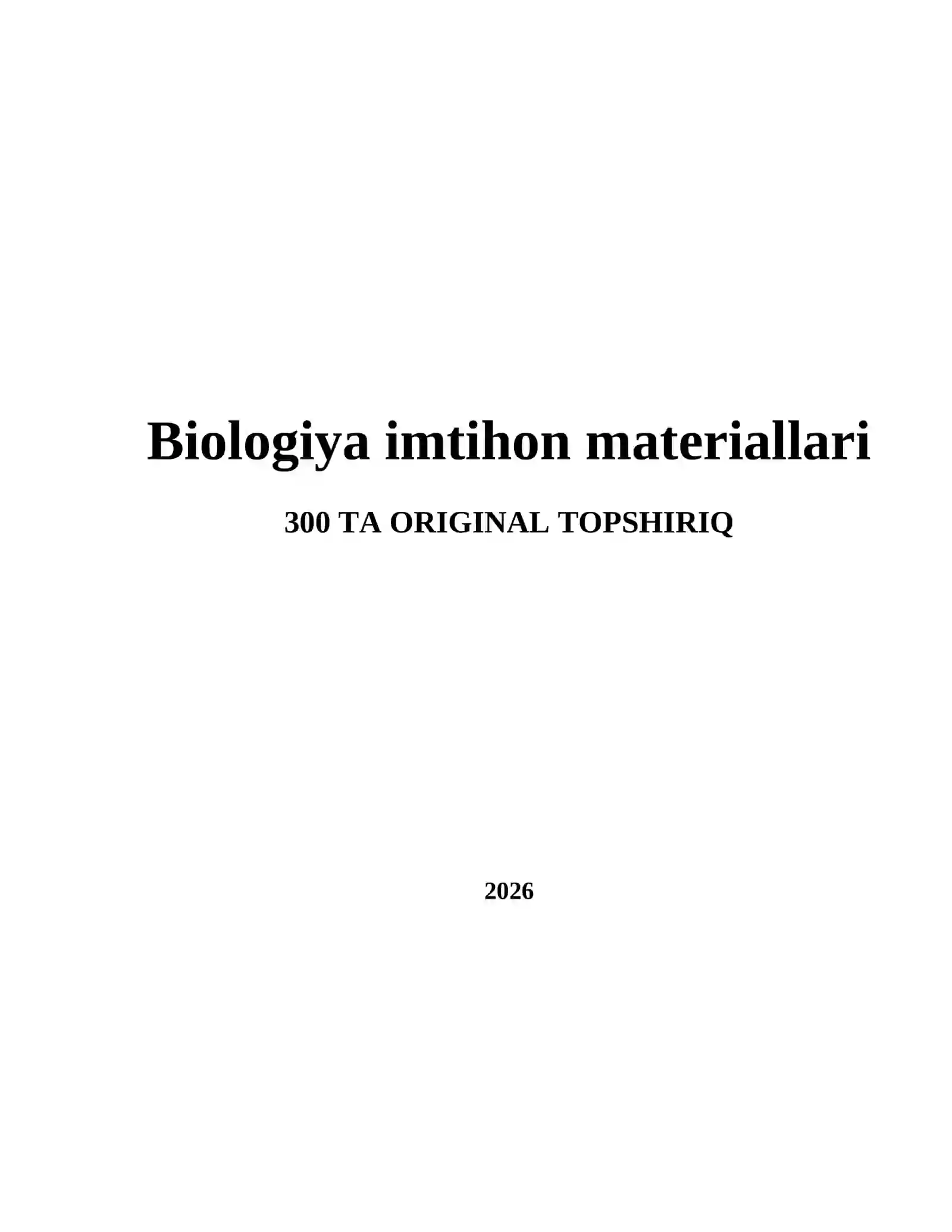 Biologiya imtihon materiallari 2