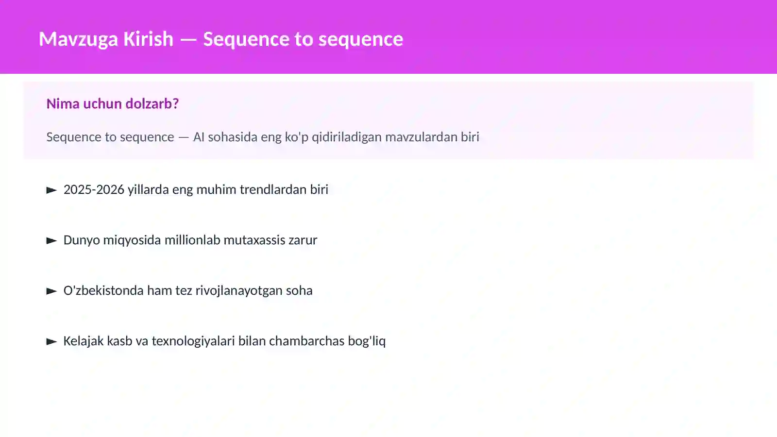 AI | DEEP LEARNING VA NEYRON TARMOQLAR 2