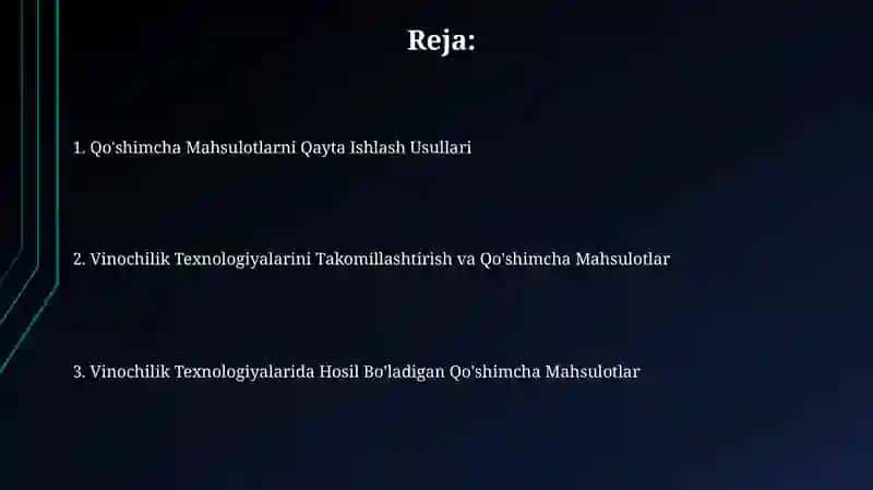 Vinochilik Texnologiyalarida Hosil Bo'ladigan Qo'shimcha Mahsulotlar 2