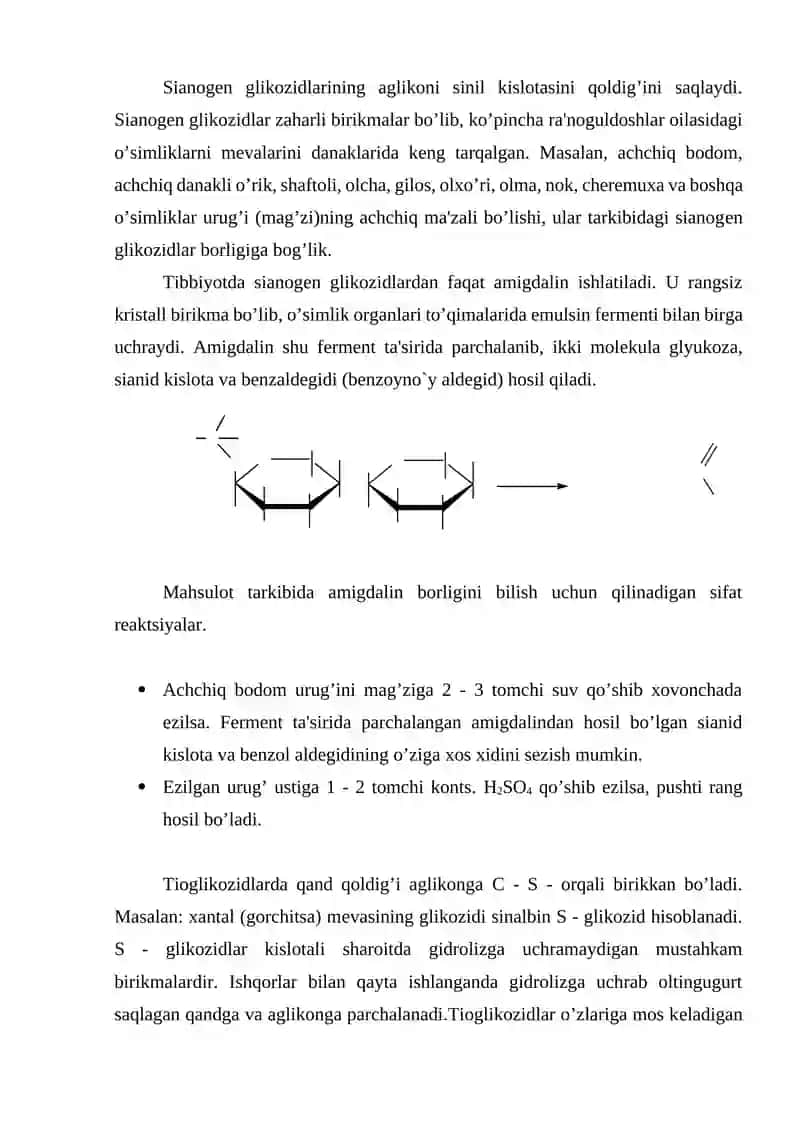 YURAK GLIKOZIDLARINING KIMYOVIY TUZILISHI VA AHAMIYATI 2