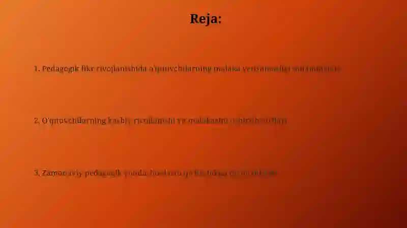 Pedagogik fikrlar taraqqiyotida oʻqituvchi mahorati masalari 2