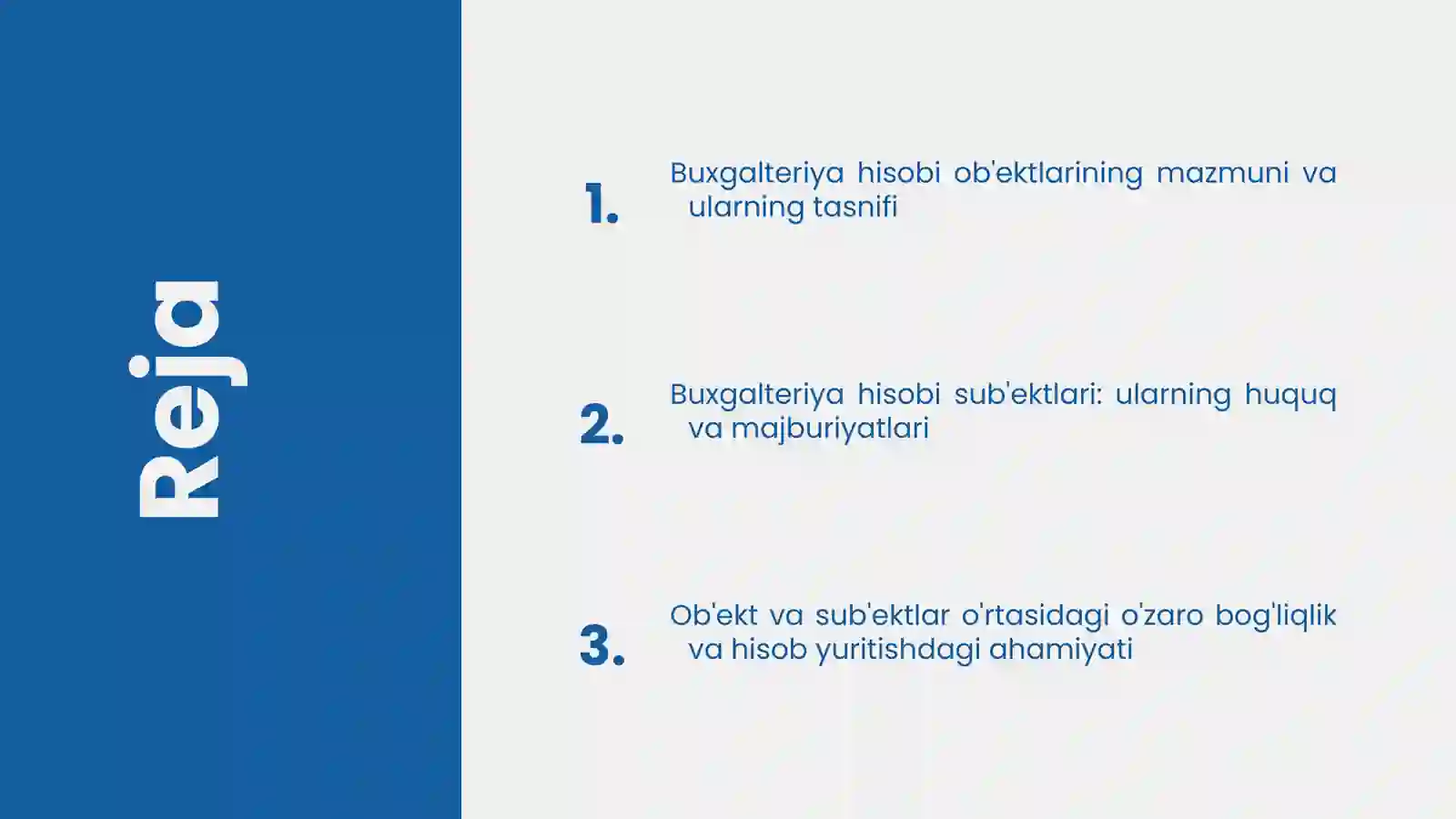 Buxgalteriya hisobi ob'ektlarining mazmuni va ularning tasnifi 2