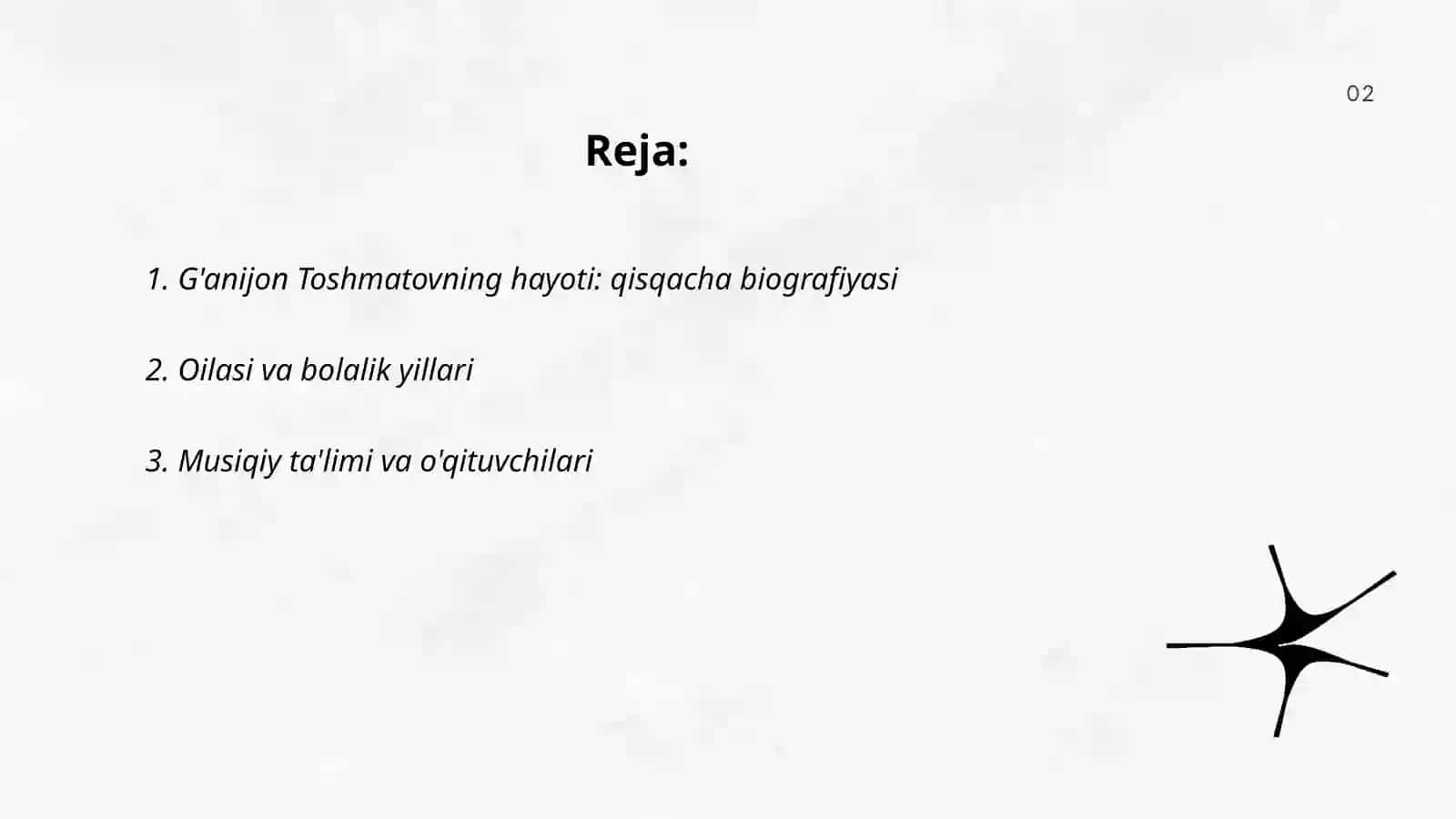 Bastakor G'anijon Toshmatov hayoti va ijodi haqida taqdimot 2